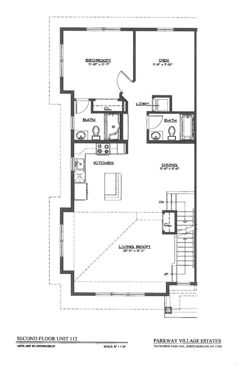 Floor plan for 2 beds, 2 baths
